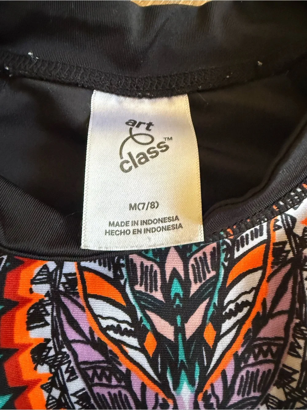 Girls swimsuit 3 piece art class crop rash guard with top 7/8 bottoms 6/6x - Picture 7 of 10